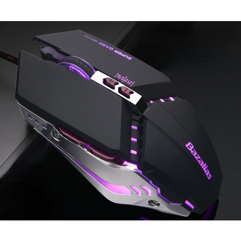 YJQ 케이블 마우스 게이밍 전용 e스포츠 PC 데스크톱 노트북 가정용 리그 오브 레전드 롤 배틀그라운드 롱라인 사이드키 메탈 내구성 증가, 블랙