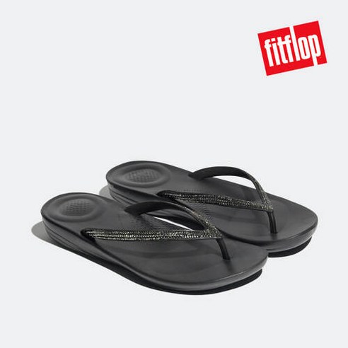 핏플랍 [공식판매처] 아이쿠션 스파클 쪼리 플립플랍 BLACK