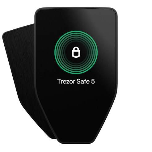 Trezor Safe 5 - 보안 요소 및 암호 컬러 터치 스크린 햅틱 피드백이 있는 암호화 하드웨어 지갑 비트코인 디지털 자산 보호 블랙 그래파이트 172470, 그린 베릴