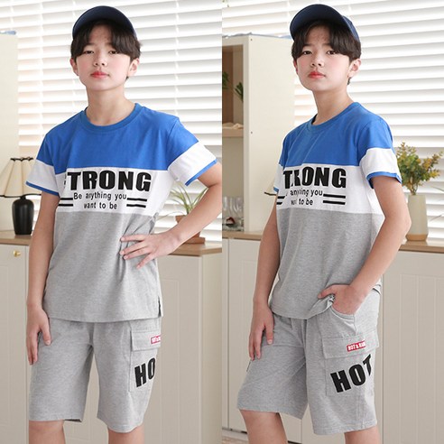 탑텐키즈반바지 제이키드주니어 스트롱카고반팔상하복 주니어의류 남아 여아 초등학생옷 청바지 면바지 상하복 티셔츠