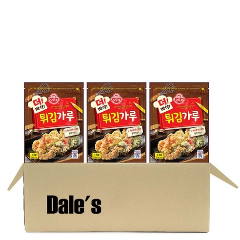 데일즈기획 오뚜기 더 바삭 튀김가루, 1kg, 3개