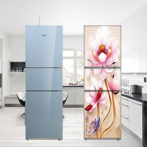 2022 새로운 냉장고 자석, 3D 연꽃, 작은