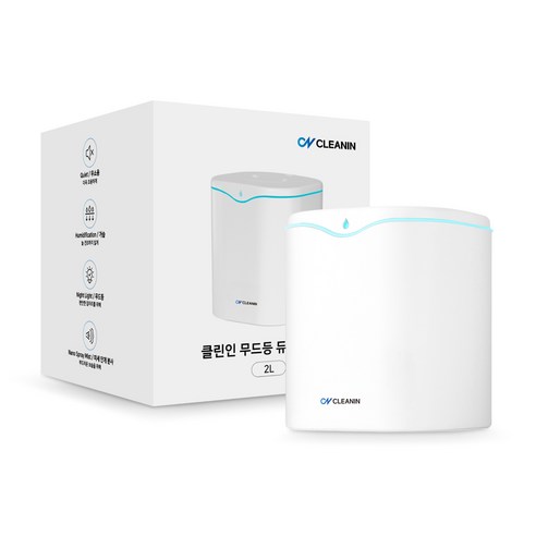클린인 2L 무드등 듀얼 가습기, 블랙