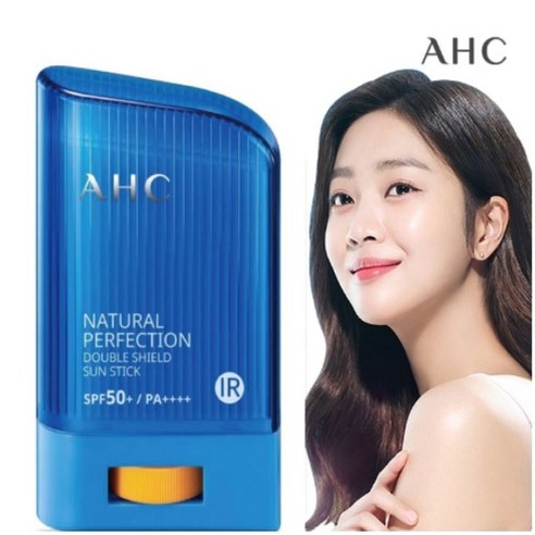 2024년 최신제조 AHC 내추럴 퍼펙션 더블쉴드 선스틱(파랑) SPF50+/PA++++/혼합자차/ 유아용/ 스핑용/ 스틱썬크림/ 썬크림/ 선스틱, 22g (파랑)_하늘색 제형_혼합자차, 1개