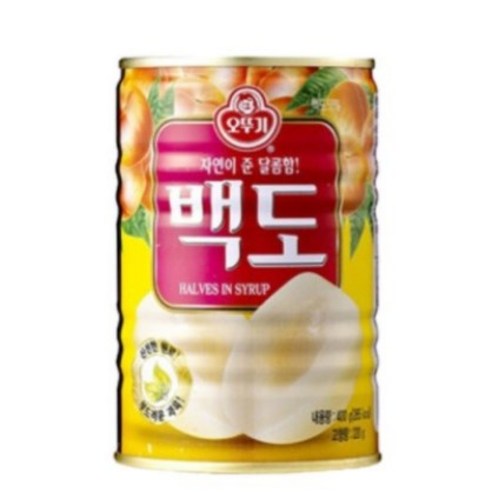 오뚜기 백도 반절, 400g, 4개