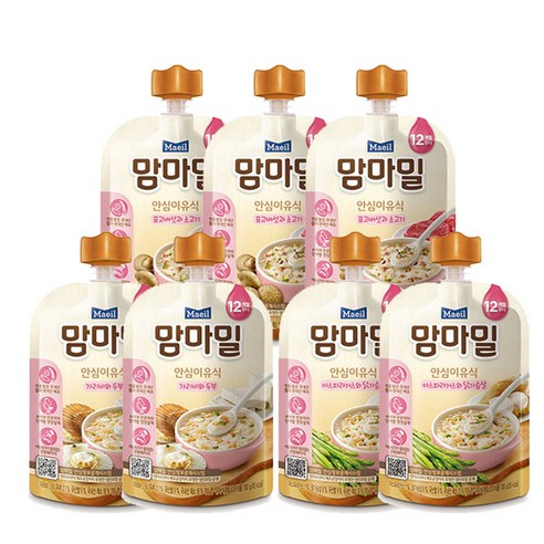 매일유업 맘마밀 12개월 표고버섯과 소고기 3개 + 가리비와 두부 2개 + 아스파라거스와 닭가슴살 2개, 1세트, 1개