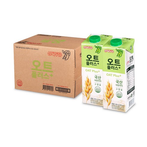 삼육두유 오트플러스 950ml 12팩 귀리두유, 6개