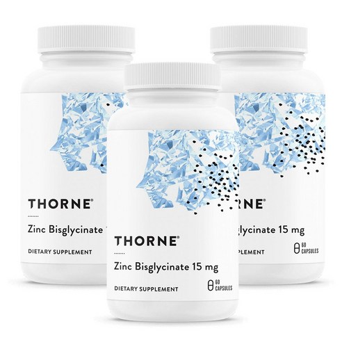 쏜리서치 징크 비스글리시네이트 15mg 소프트젤 캡슐, 60정, 3개