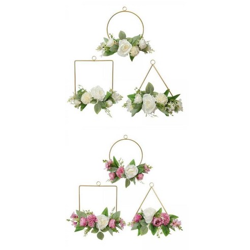 6pcs 인공 꽃 DIY 공예 집들이 선물 화이트 + 핑크, 설명한대로, 설명한대로