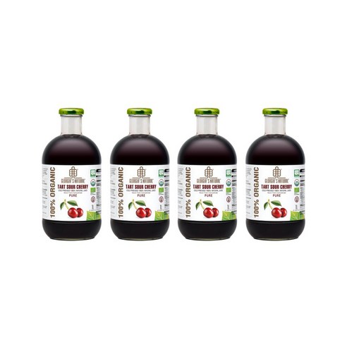 조지아스내추럴 유기농 NFC 타트체리주스, 4병, 1000ml
