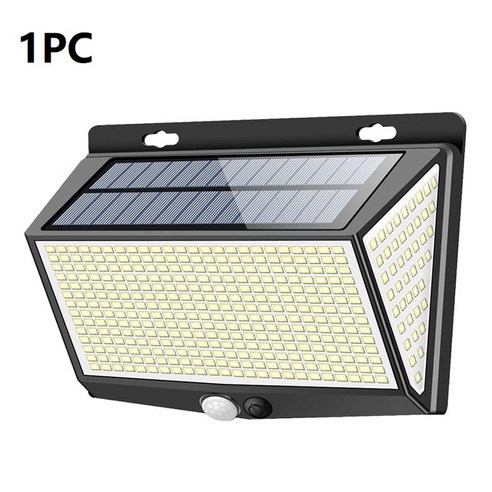 [KHTE] 야외 태양광 조명 468 led 3 모드 IP65 방수 PIR 모션 센서 조명 모드 대형 밝은 태양광 정원 조명, 1PC