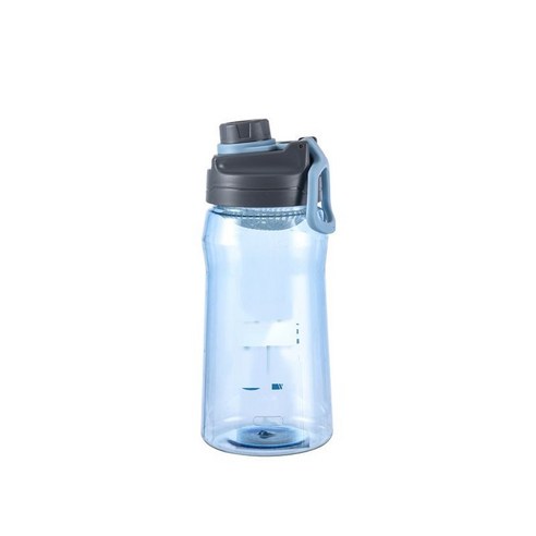 여름 초대용량 물컵 휴대용 플라스틱 컵 심플한 운동 헬스 물컵 공사장 일하다 큰 주전자 병, 청색, D339-2200ML