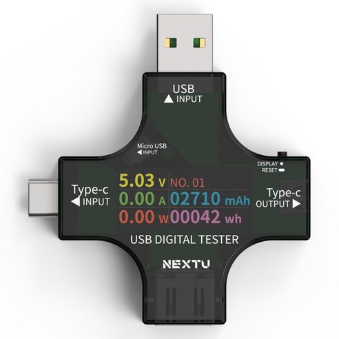 안정적인 충전을 위한 멀티 USB 전압/전류 테스터기