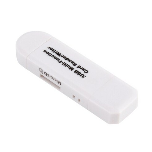 카드리더기마이크로 USB 2.0 어댑터 SD 카드 리더기 표준 수 및 태블릿용, 01 White
