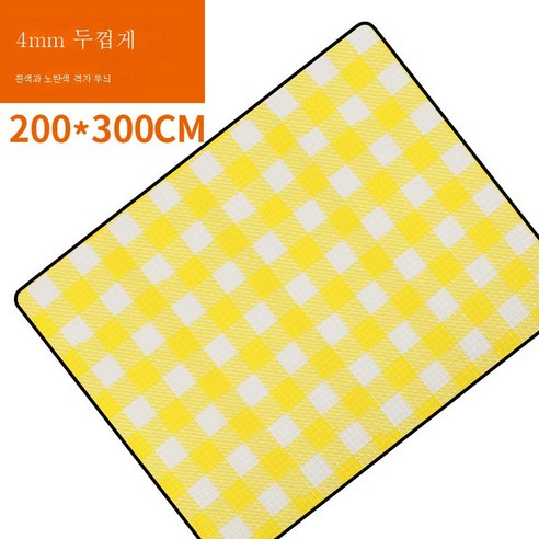 DFMWI.피크닉 매트.Picnic mat.--피크닉 매트 야외 캠핑 텐트 침침매트에 방수휴대용 비치 매트 야취평 방습매트, 옐로우4Mm3x2