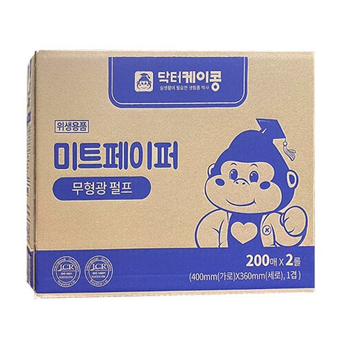 닥터케이콩 미트페이퍼 200매 2롤, 1개