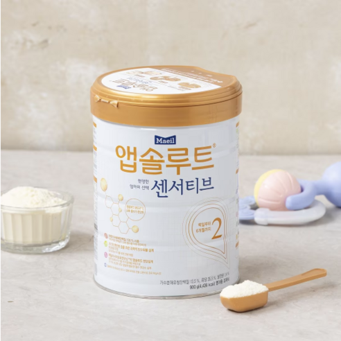 앱솔루트 센서티브 분유 2단계, 900g, 3개