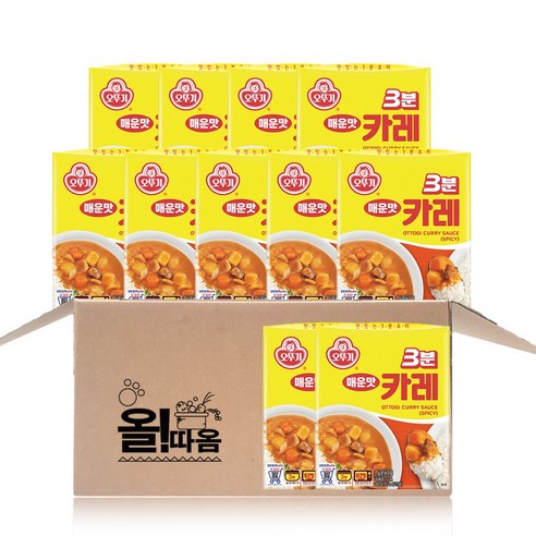 오뚜기 3분 카레 매운맛, 200g, 1개