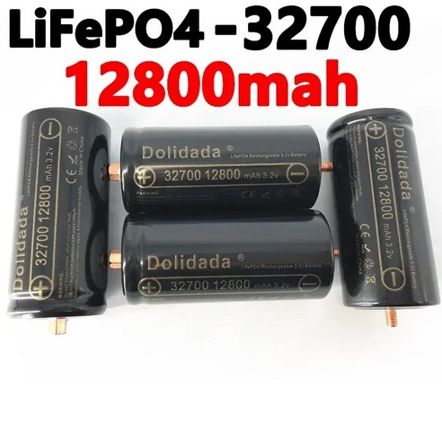 인산철파워뱅크 32700 충전식 배터리 전문 리튬 다리미 인산염 전원 나사 포함 12800mAh 3.2V Lifepo4, 3.4PCS