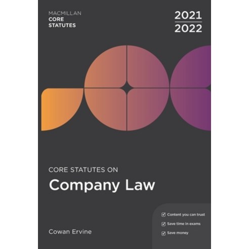 (영문도서) Core Statutes on Company Law 2021-22 Paperback, Red Globe Press, English, 9781352012774