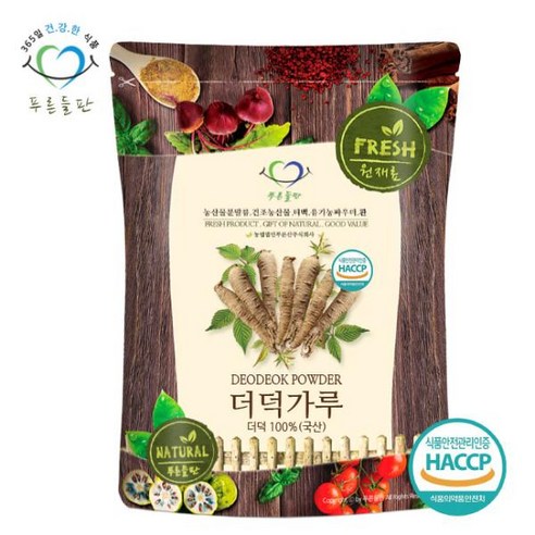 푸른들판 [푸른들판] 국내산 더덕 가루 분말 100% 500g, 1개