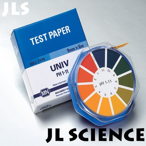 (JLS) 외산 (독일) pH시험지 pH테스트지 페아측정지 산도측정지 UNIV WR BCG pH Test Paper Roll Type - M.N (Germany)