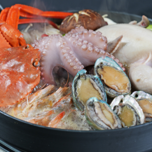 해물 해신탕 전복 삼계탕 밀키트 복날 몸보신 세트 초복 중복 말복 재료 음식 간편조리, 1개, 1.2kg