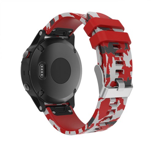 Garmin Fenix 5 5Plus 6 6Pro Sapphire Solar 스트랩 가민 QUICKFIT 22mm 위장 프린트 실리콘 손목 밴드 퀵 릴리스 손목 시계줄, #9, Quick Fit 22mm