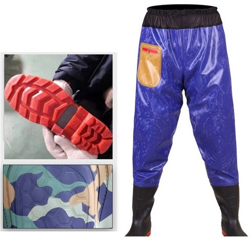 해루질 가슴장화 쏘가리 웨이더 남성 여성용 부츠가있는 플라이 낚시 방수 바지 벨트가있는, 신발 44, 1.0mm