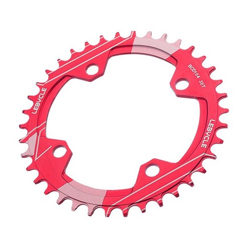 산악 자전거 BMX MTB용 자전거 내로우 와이드 체인링 104 BCD 라운드, 기준, 알루미늄 합금, 38T 레드