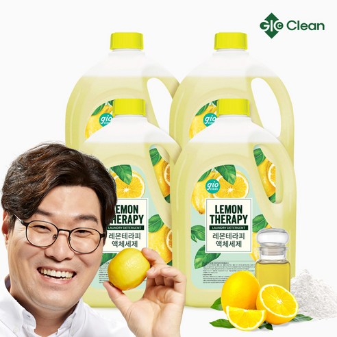 지오클린 레몬테라피 액체세제, 2.5L, 4개