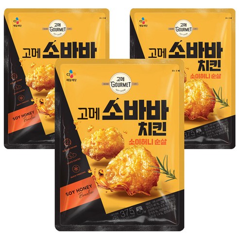 CJ제일제당 CJ 고메 소바바치킨 소이허니 순살 375g, 5개