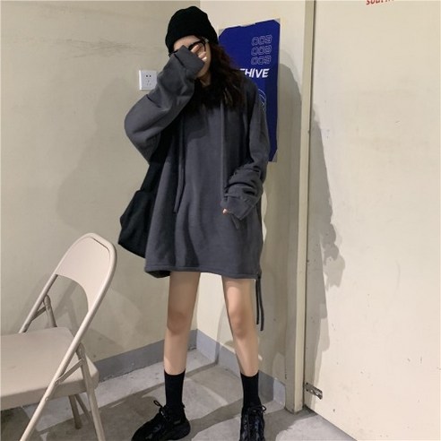 후드 맨투맨 박시 슬림