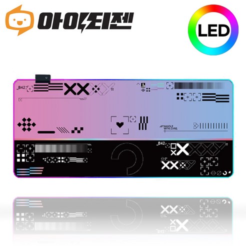 비티즈 LED 게이밍 키보드 마우스 장패드 대형 80x30 MSR-403, 1개