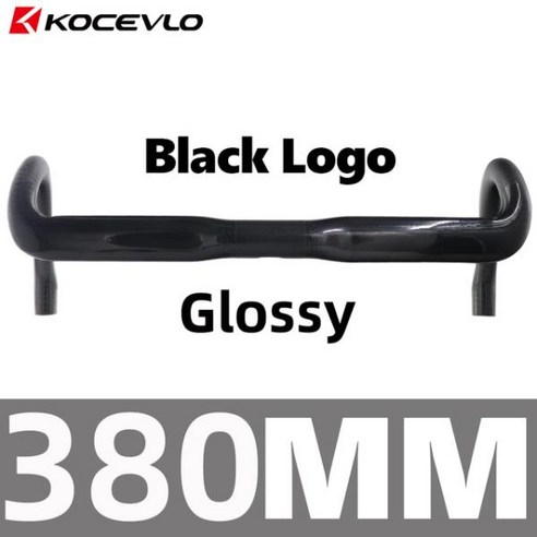 Kocevlo SL 로드 카본 핸들바 초경량 50g 호환 내부 케이블 시스템 자갈 로드 바이크 핸들바 3.8mm, 2 Black 420mm glossy