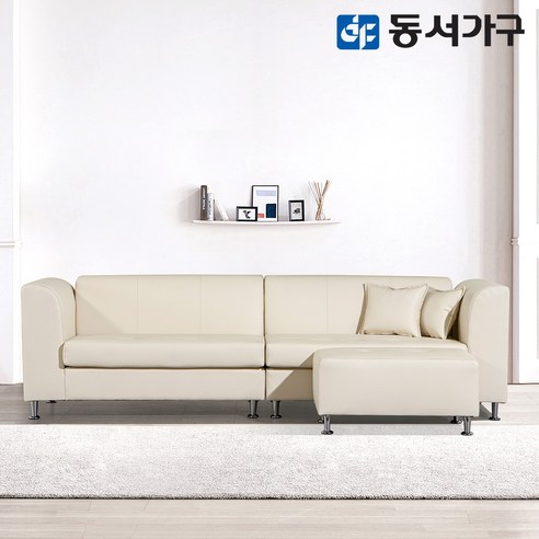 동서가구 피노르 4인용 소파+스툴 DF644026, 모카브라운