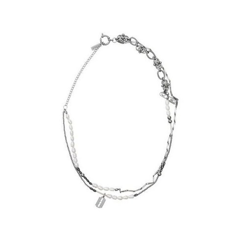 AJOBYAJO [PBA] White Pearl Necklace [SILVER]