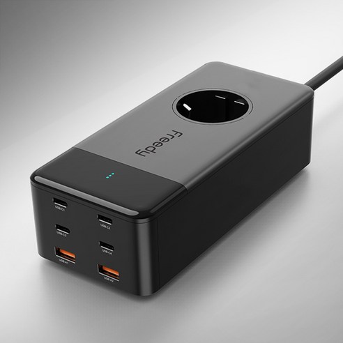 프리디 멀티탭 165W PD GaN PD어댑터 6포트 USB C타입 멀티충전스테이션 PPS - 충전기 | 쿠팡