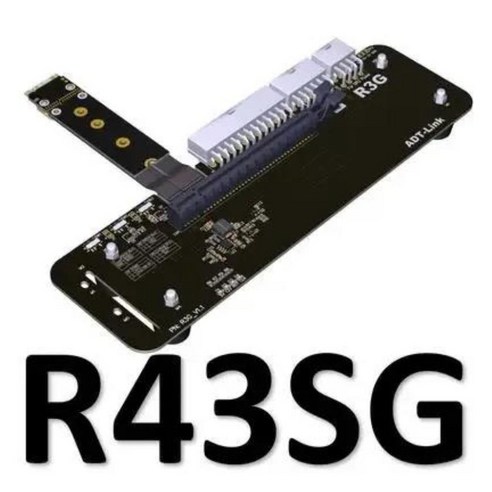 노트북외장그래픽카드 외장형 USB TO HDMI R3G 노트북 그래픽 카드 외부 전송 m.2 nvme PCIe3.0 x 4 확장 도크 풀 스피드 안정성 라이저 케이블 GTX1080, 01 R43SG_02 50cm