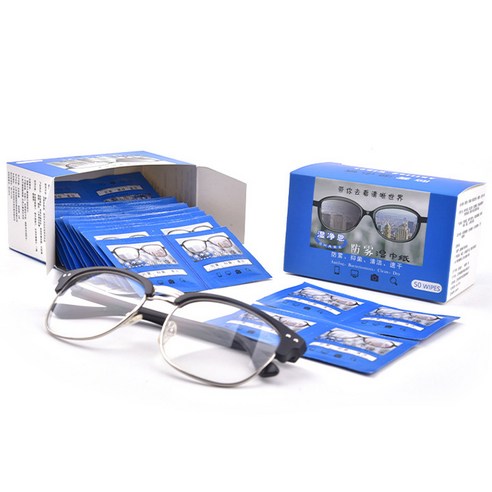 일회용 꺼뜨 김서림 방지 안경 렌즈 클리너 닦이 50장세트 액정닦이