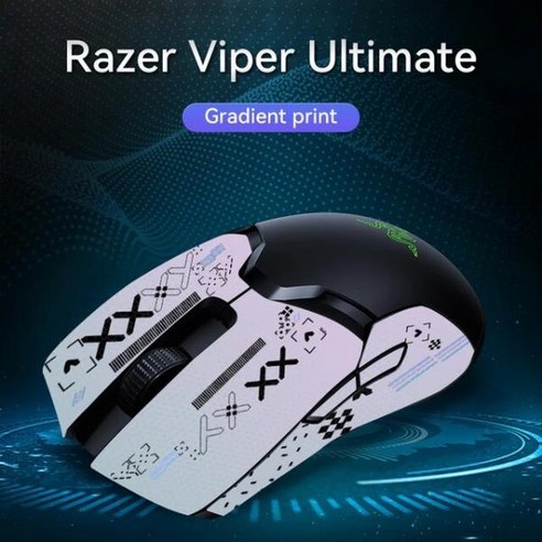 Razer Viper Ultimate Tape 용 마우스 유선 그립 스케이트 수제 스티커 미끄럼 방지 도마뱀 피부 빨아주는, 06 sbd pattern 22, 한개옵션1