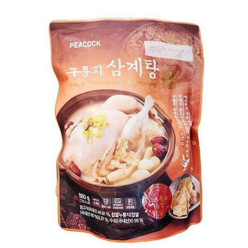 피코크 냉장 누룽지삼계탕 880g, 단품, 1개