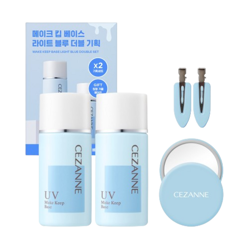 세잔느 [세잔느] 메이크 킵 베이스 라이트 블루 더블 기획(킵 30ml 2set+머리핀2p+원형거울), 선택완료