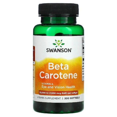스완슨 베타카로틴 카로티노이드 25000IU 300정 비타민A Beta Carotene