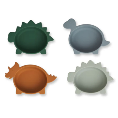 우리 아이 식사 시간을 더욱 즐겁게: 리우드 다이노 볼 4종 블루 IGGY DINO SILICONE BOWLS 리우드식기