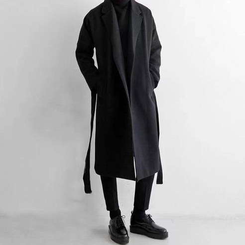 POMTOR 가을겨울 남성코트 롱코트 모직 코트 타임옴므코트 13 POMTOR 가을 겨울 모직 코트 남성 루즈핏 슬림핏 캐주얼 가벼운 트렌치코트 상의