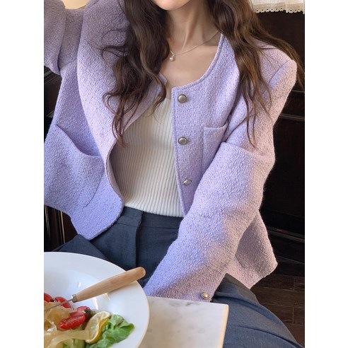 SAHINER 여성 캐주얼재킷 기본핏 트위드자켓 BWT02