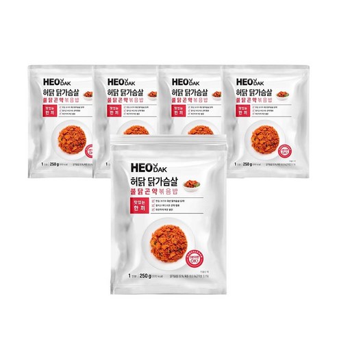 허닭 닭가슴살 곤약볶음밥 10종 5팩, 250g, 5개, 김치곤약볶음밥