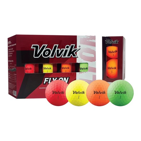 VOLVIK 볼빅 플라이온 칼라 골프공 2피스 24개 무광 골프용품 코스트코, 24개입, 1통