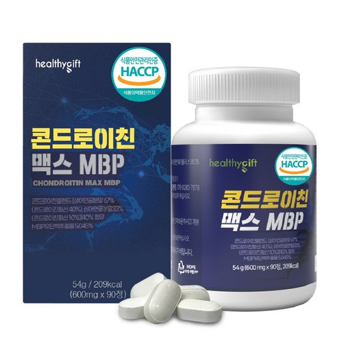 [런칭 특가] 콘드로이친 맥스 MBP 식약처 HACCP 인증 상어연골 분말 유단백 추출물 90정 입점 할인가, 90정, 1개